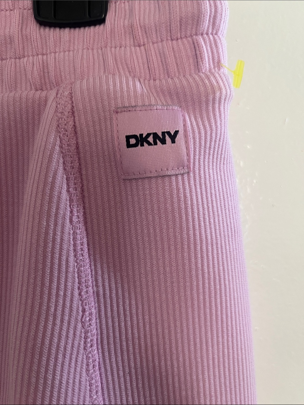 DKNY SPORT Lilac Ribbed Mini Skirt with Draw Detail - Picture 2 of 8